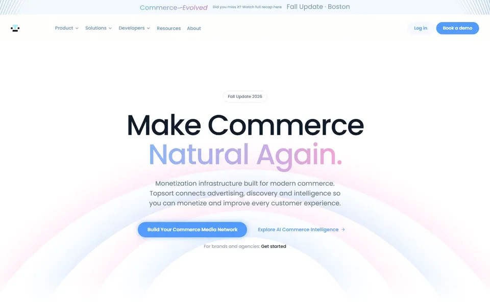 Topsort Homepage With Make Commerce Natural Again