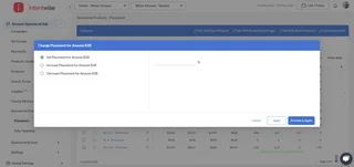 Sponsored Products Placement Editor