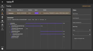 Control Center Tracing View