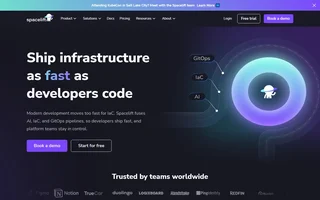 Spacelift Homepage With The Platform Hero