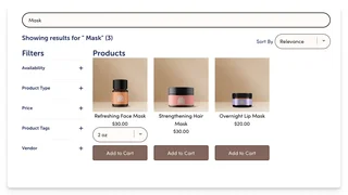 Smart Search Results Page