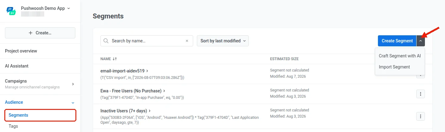 Segments List