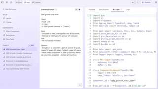 Plotly Studio App Editor