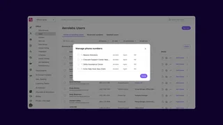 Office Users Admin With Phone Numbers Dialog