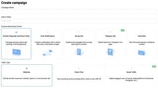 Campaign Creation Ad Format Picker