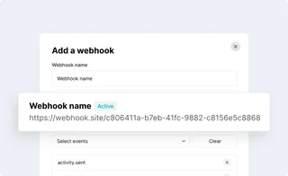 Webhook Configuration Panel