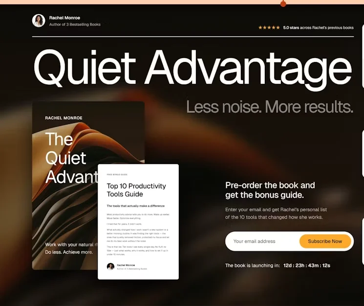 Published Landing Page