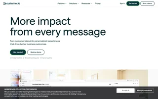 Customer Io Homepage