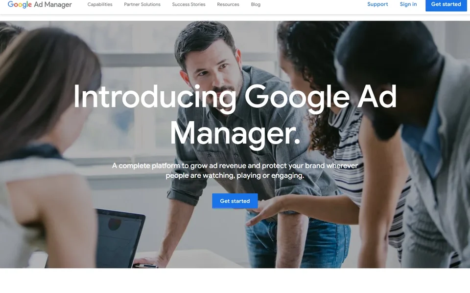Google Ad Manager Homepage