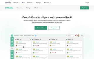 Backlog Homepage With The Issue Board