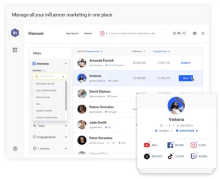 Influencer Discovery Interface