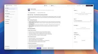 Agent Prompt Editor With Tools And Triggers