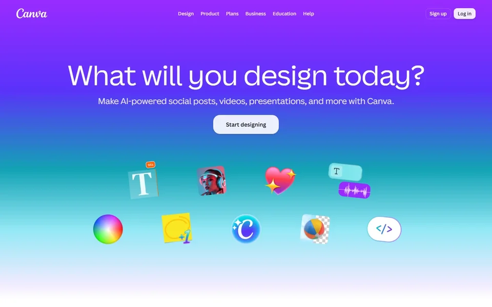 Canva Homepage