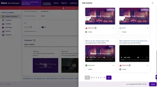 Add Creative Panel In Campaign Builder