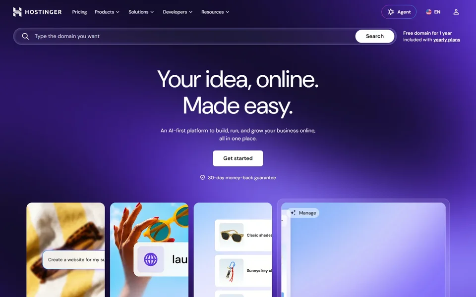 Hostinger Homepage
