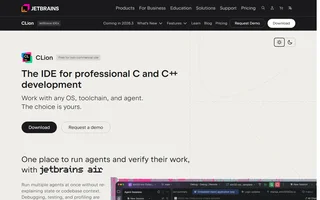 Clion Homepage With The Ide Headline