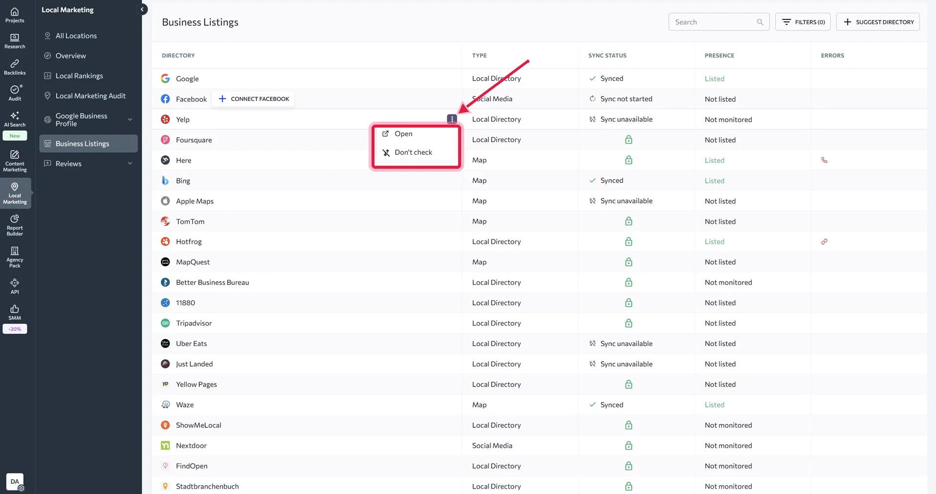 Business Listings Sync