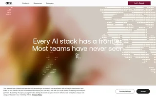 Ai21 Homepage With Frontier Headline