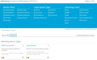 Add Sensor Wizard