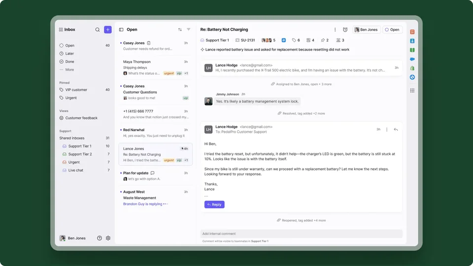 Shared Inbox With Conversation Thread