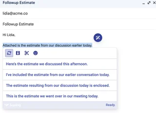 Rephrase Suggestions In A Gmail Draft