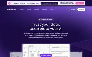 Ataccama One Homepage With A Catalog Preview