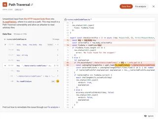 Path Traversal Data Flow In Snyk Code