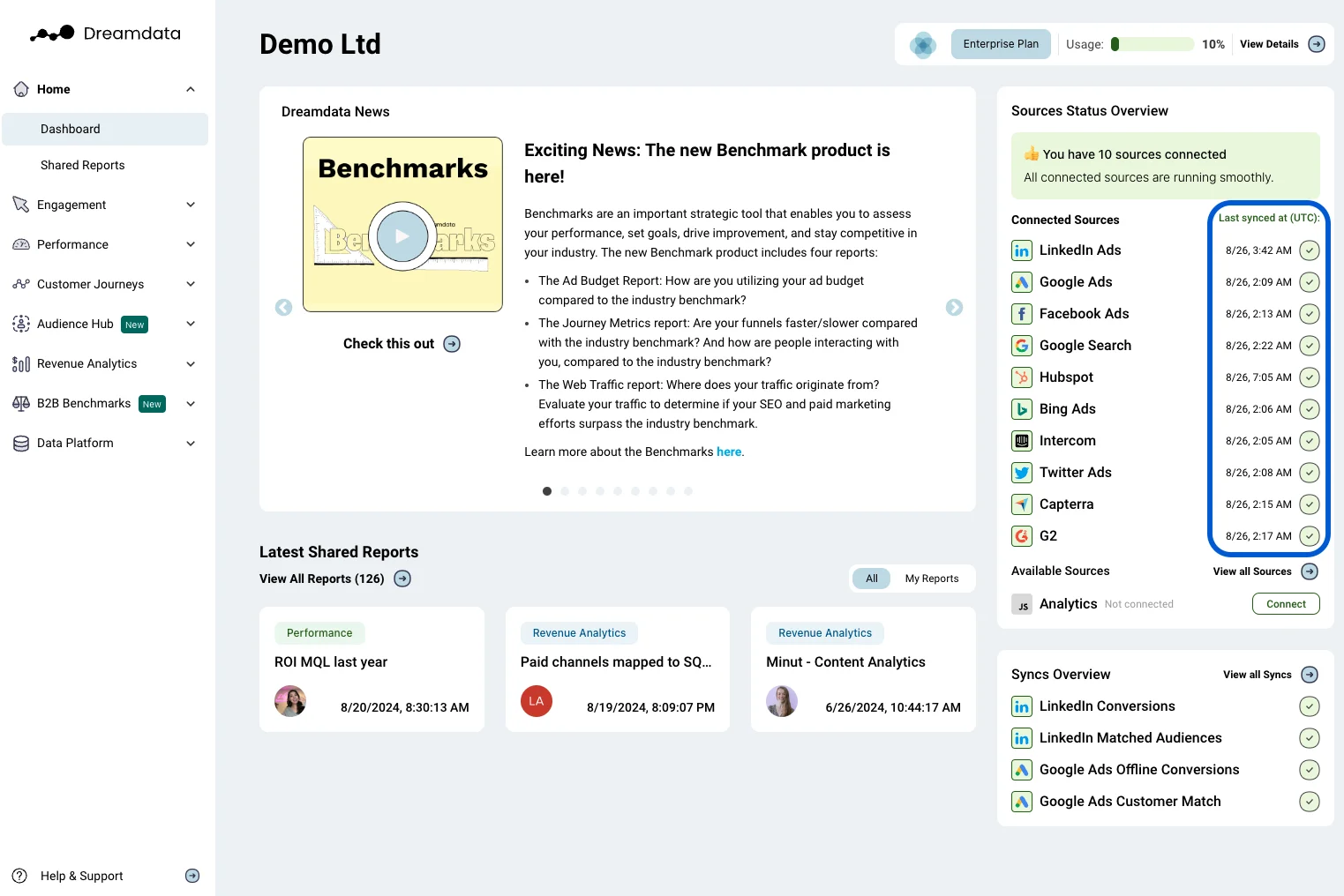 Sources Dashboard