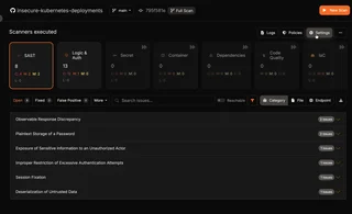 Scanner Results For A Repository