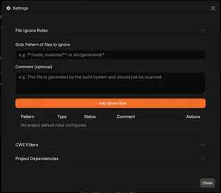 File Ignore Rules In Settings