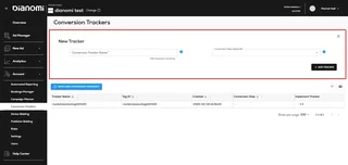 Conversion Trackers Page With The Tracker Form