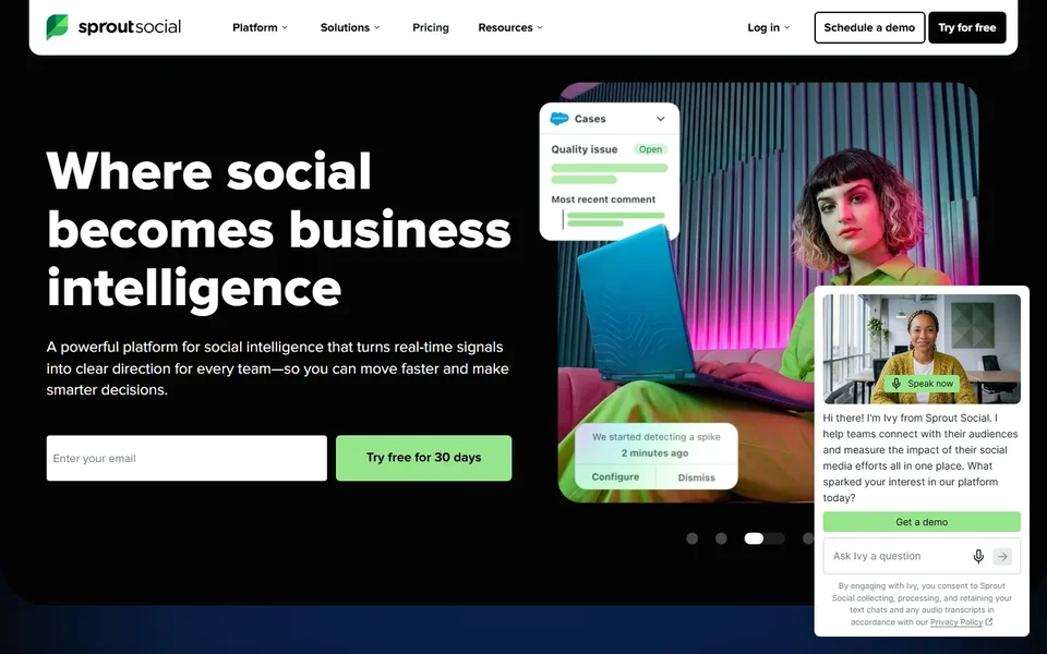 Sprout Social Homepage