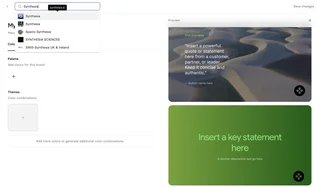 Brand Kits Management Screen