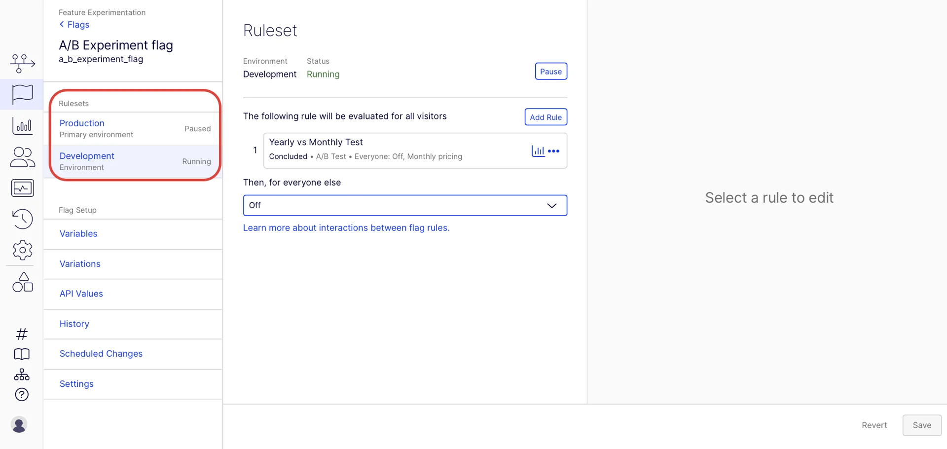 Feature Flag Ruleset