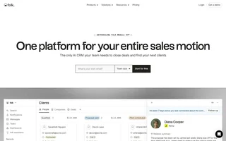 Folk Homepage With A Dashboard Preview