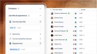 Lead Database Filters By Job Title And Department