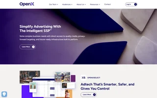 Openx Homepage With The Intelligent Ssp Headline