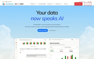 Clicdata Homepage With Ai Dashboard Chat Preview
