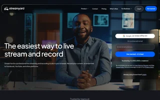 Streamyard Homepage