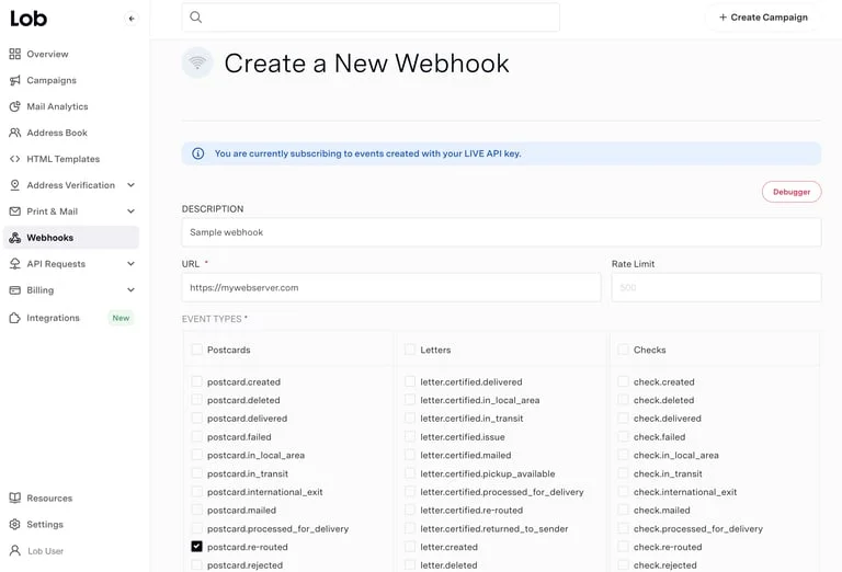 Webhook Setup