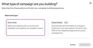 Campaign Type Selection