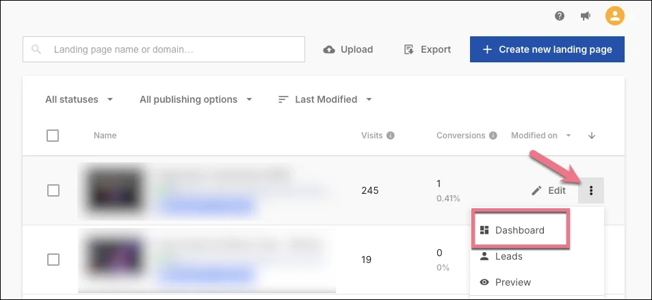 Landing Pages List