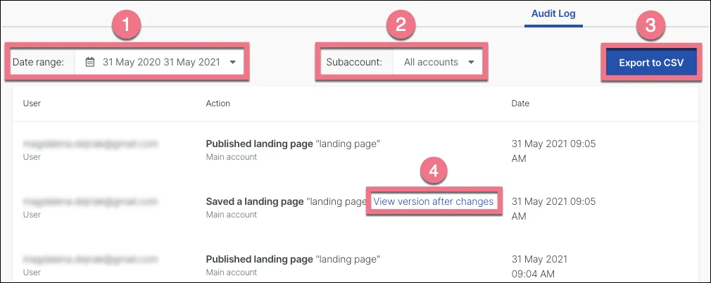 Audit Log