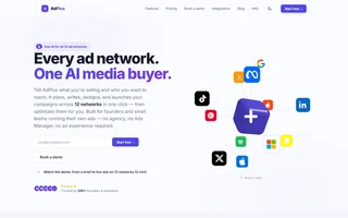 Adplus Homepage With Its Network Hero