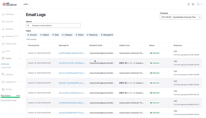 Email Logs Dashboard