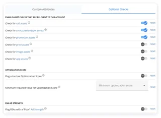 Optional Audit Checks For Ad Assets