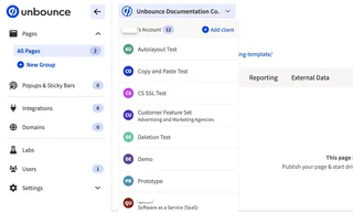 Client Sub Accounts Switcher