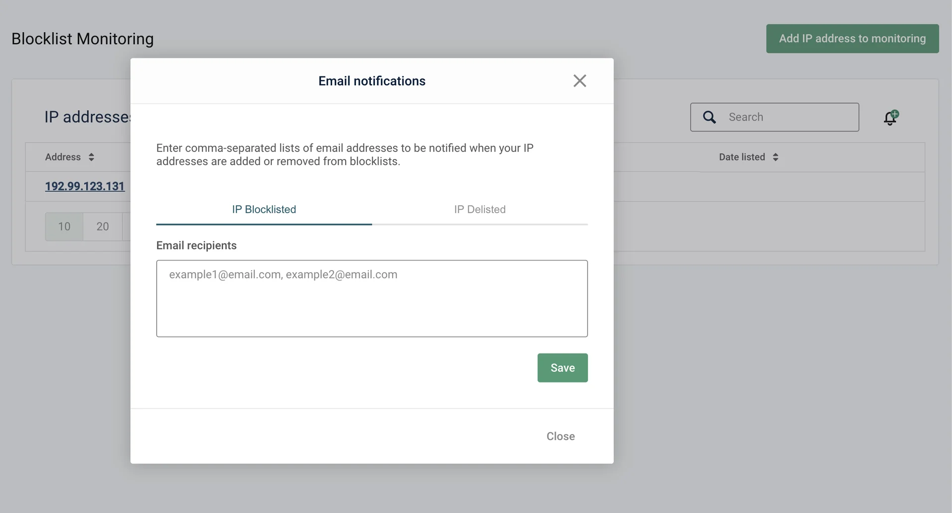Blocklist Monitoring