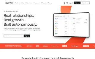 Klaviyo Homepage