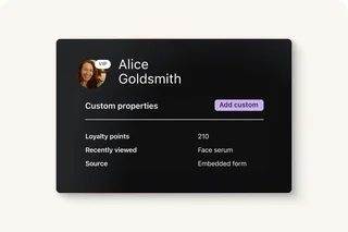 Customer Profile With Custom Properties
